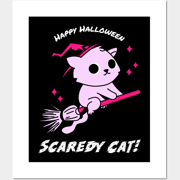 Halloween Funny Cat Meme Wall Art by Helena Morpho 